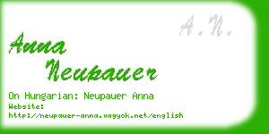 anna neupauer business card